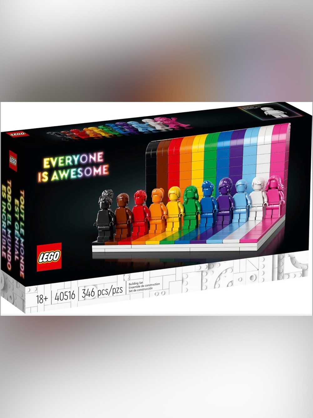 NWT LEGO Everyone Is Awesome 40516 Rainbow Display Set 346 Pieces